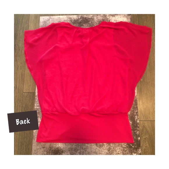 Bright Pink Layered Blouse / Top US 1X - Picture 8 of 8
